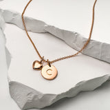 Love Set Initialen & Herz Roségold