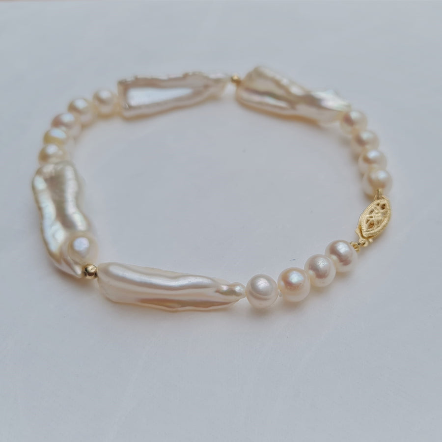 Maddalena Armband Perlen 585 Gold