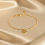 Armband Sterling Silber schlicht Coin 