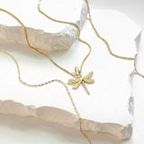 Lubellula Kette Libelle • 8k Echtgold