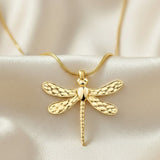 Lubellula Kette Libelle • 8k Echtgold