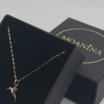 Kolibri Anhänger Halskette Moanina Gold