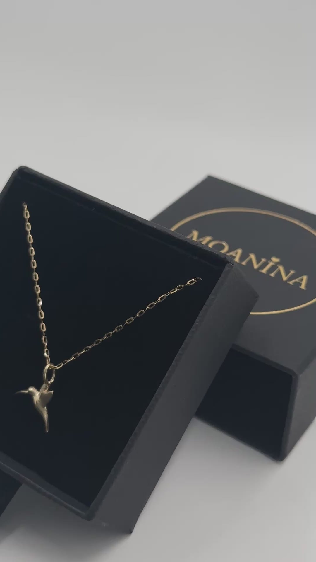 Kolibri Anhänger Halskette Moanina Gold